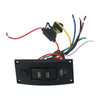 Switch Panel Bilge Curved Shaped Plastic IP66 ON-OFF-ON Waterproof 20A Fuse