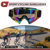 Motorcycle Riding Goggles Blue Lens Red Black Yellow Frame PC TPU