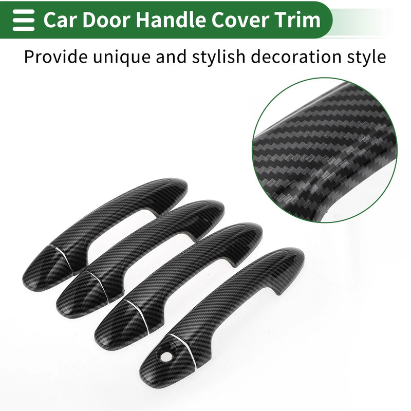 Toyota RAV4 Carbon Fiber Black Door Handle Cover Trim (2013-2018)