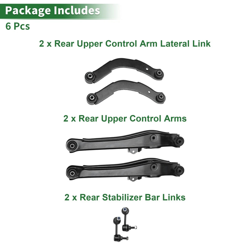 Jeep Compass 6 Pcs Rear Upper Control Arms (2007-2009)