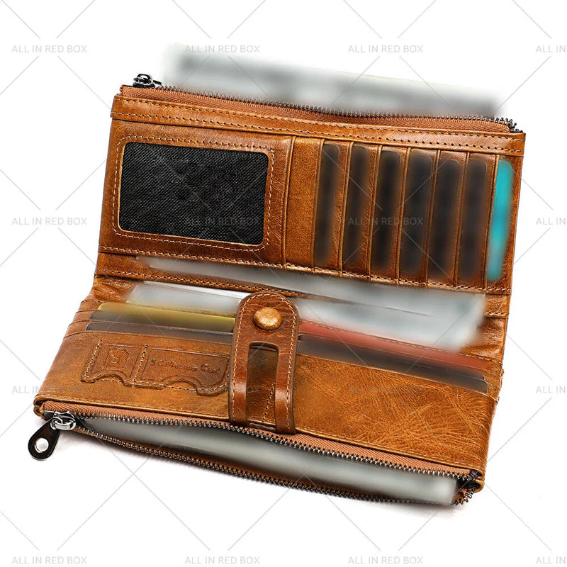 Women - Card Cash Coin Holder Leather Phone Wallet Clutch Purse