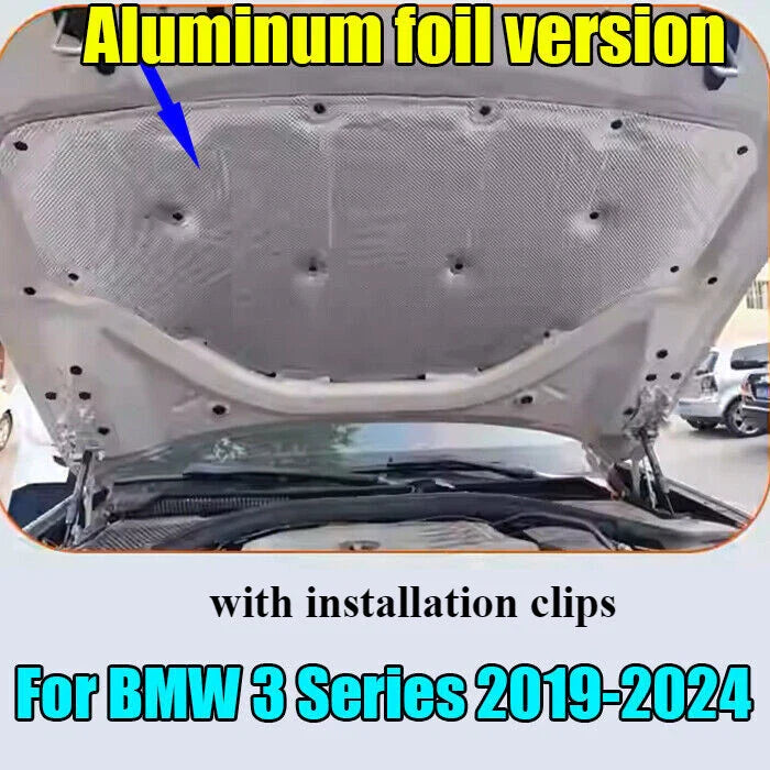 BMW 3 Series Front Hood Heat Shield Insulation Pad Liner Cover (2019–2024)