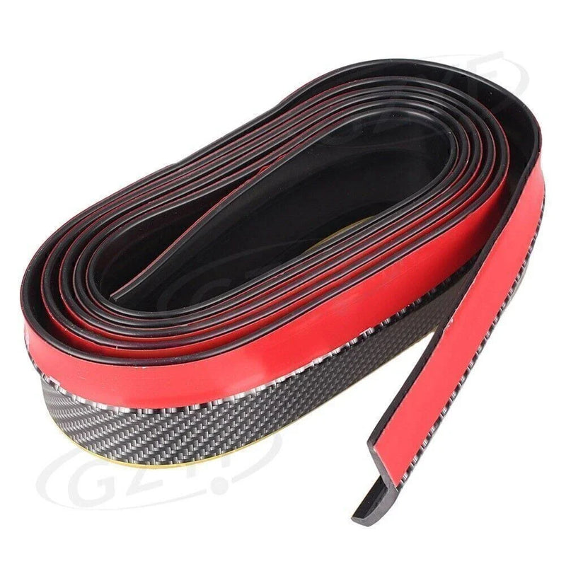 Front & Rear Carbon Fiber Splitter Body Spoiler Rubber w/3M Adhesive