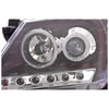 Toyota Hilux 2 x LED Black Projector Headlights (2005–2011)