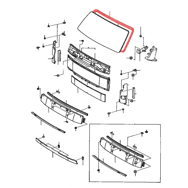 Toyota Dyna 2001-2015 Windshield Weatherstrip