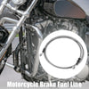 Make Model 10mm Motorcycle Braided Brake Clutch Oil Hoses Pipe Silver Tone