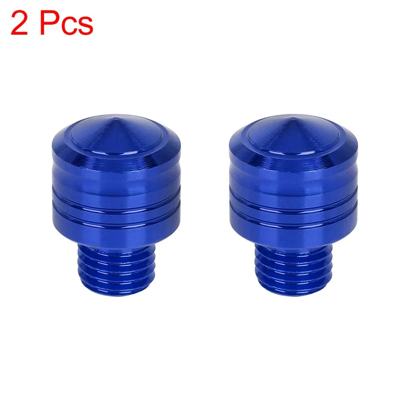Motorbike Motorcycle 2pcs 10mm Blue Mirror Hole Plugs