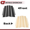Lexus ES (2019-2022) Carbon Fiber Black 6 Pcs Door Pillar Window Trim