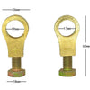 2 x Pure Brass Battery Terminal Top-Post Cable Terminals