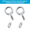 Boat Caravan Stainless Steel Awning Rail Stoppers & Track Screws