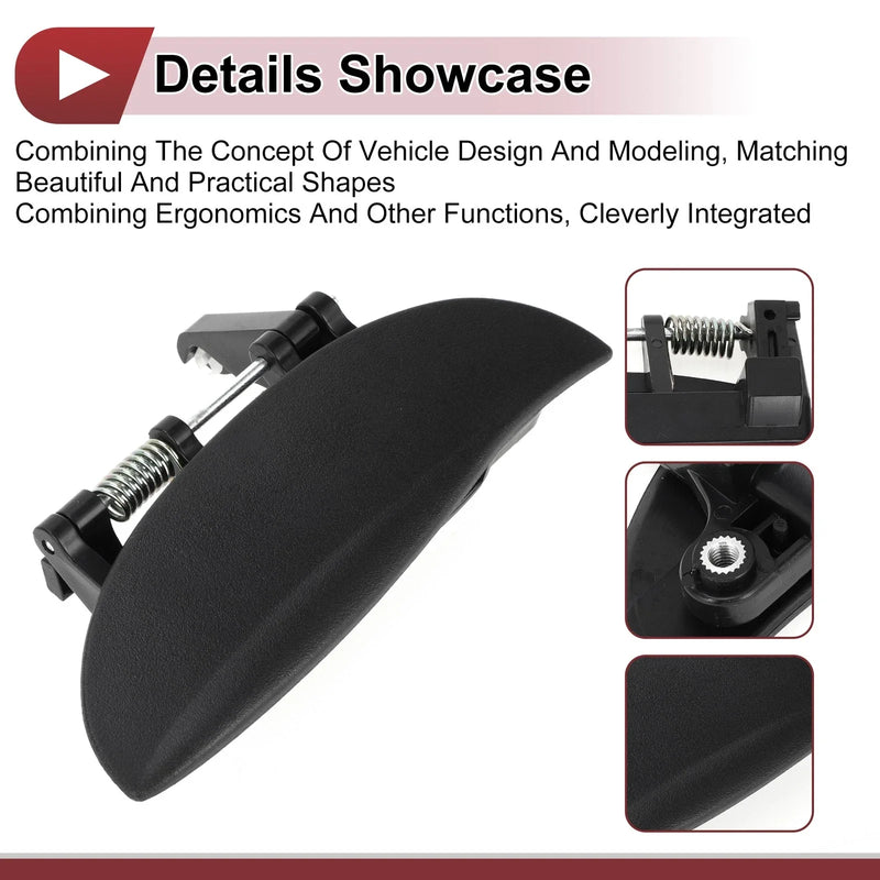 Hyundai Atos Rear Left Black ABS Exterior Door Handle (2000-2003)