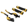 Suzuki DL1000 Gold Extendable Brake Clutch Levers & Handlebar Grips (2002-2023)