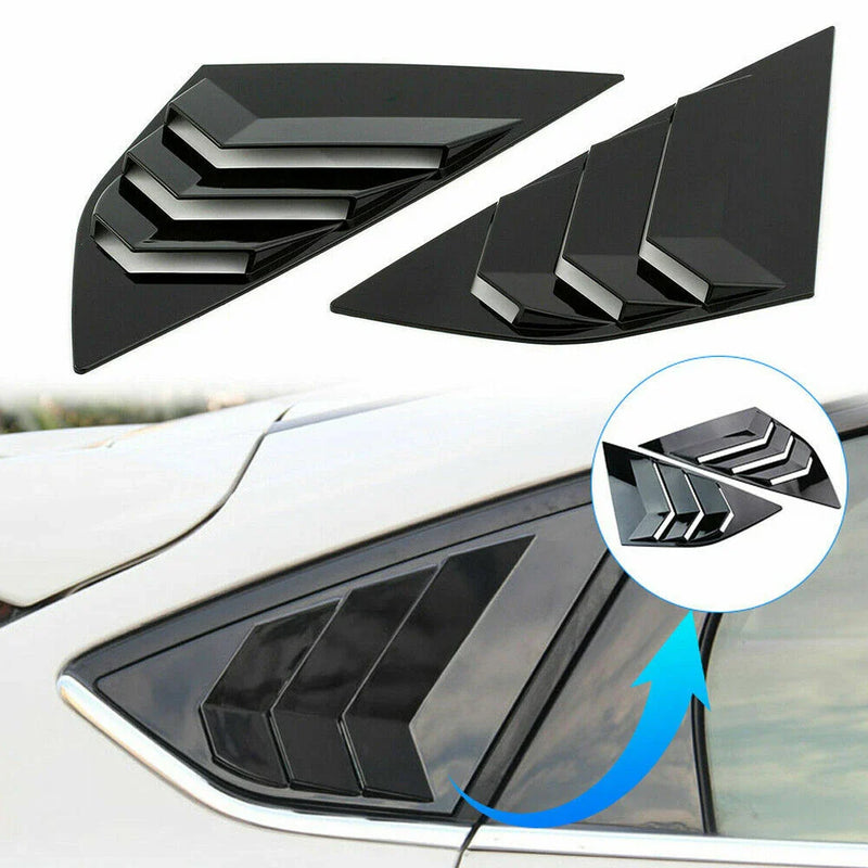 Ford Focus ST RS MK3 ABS Black Window Louvers Vent Cover (2012–2018)