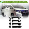 Toyota Alphard Gloss Black Exterior Door Handle Cover Trim (2015-2021)