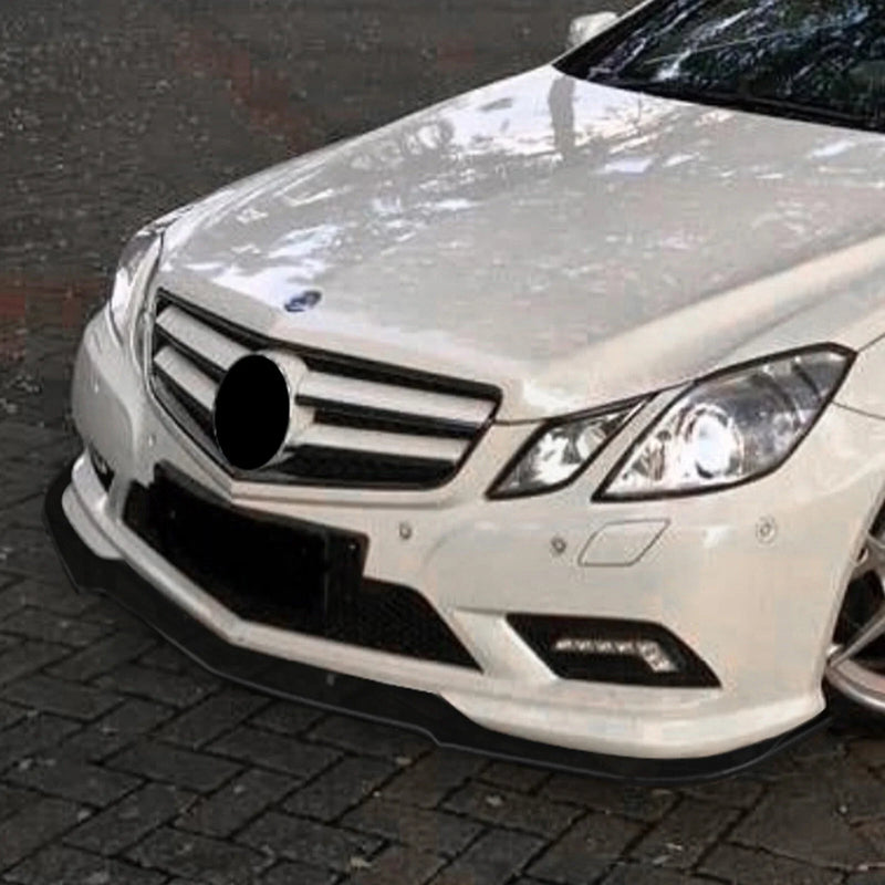 Benz E Coupe C207 Gloss Black Front Bumper Spoiler Lip (2009-2012)