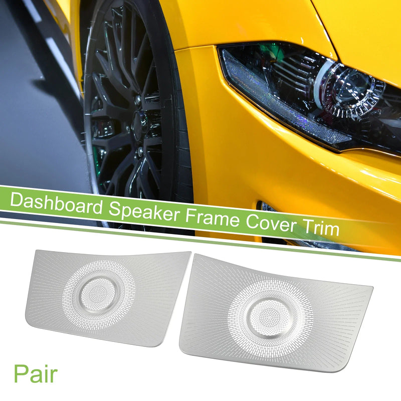 Ford Bronco (2021-2023) Silver Tone Car Dashboard Speaker Frame Cover Trim