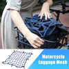 2 x Motorcycle Cargo Net 50x50cm Luggage Netting with 8 Hooks Blue
