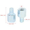 Motorcycle 2 x 8mm RH to 8mm RH Rearview Mirror Adapters Silver Tone