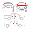 Toyota Hilux 4D 1988-1997 Complete Weatherstrip 6 Pcs