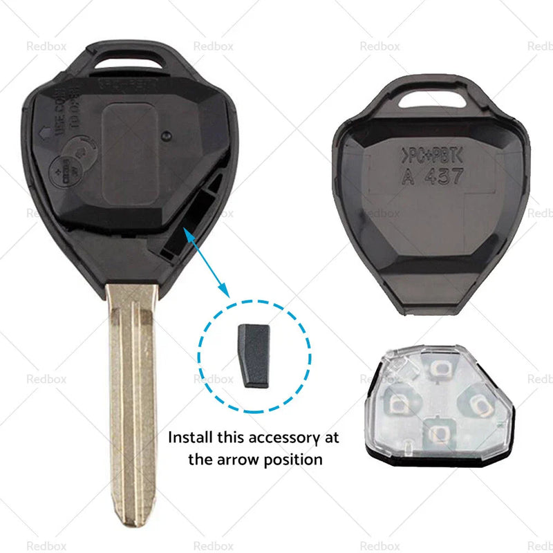 Toyota Hilux / Yaris (2005-2009) 4D-67 Remote Car Key