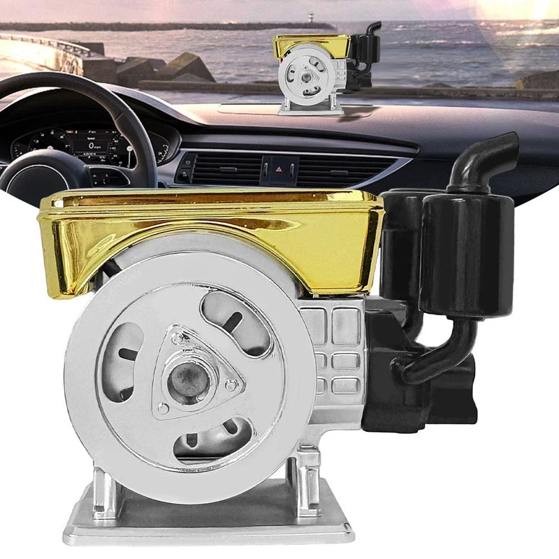 Car Stylish Solar Powered Engine Simulation Air Freshener Diffuser
