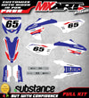 Yamaha YZ 65 Decals Custom Graphic Kit FORCEI Style