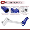 Bosuer Cheetah Siver Tone Blue Folding Gear Shifter Lever
