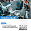 Yamaha Aluminum Rubber Silver Tone Bolts Windshield