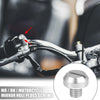 Universal M8 Motorcycle Mirror Screws Mirrors Caps Positive Silver Tone