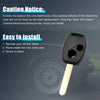Honda Civic, Accord Uncut Key Remote Shell Replacement (2001-2005)