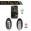 Peugeot 107 Black Gold Tone TPU Silicone Key Case (2005-2014)