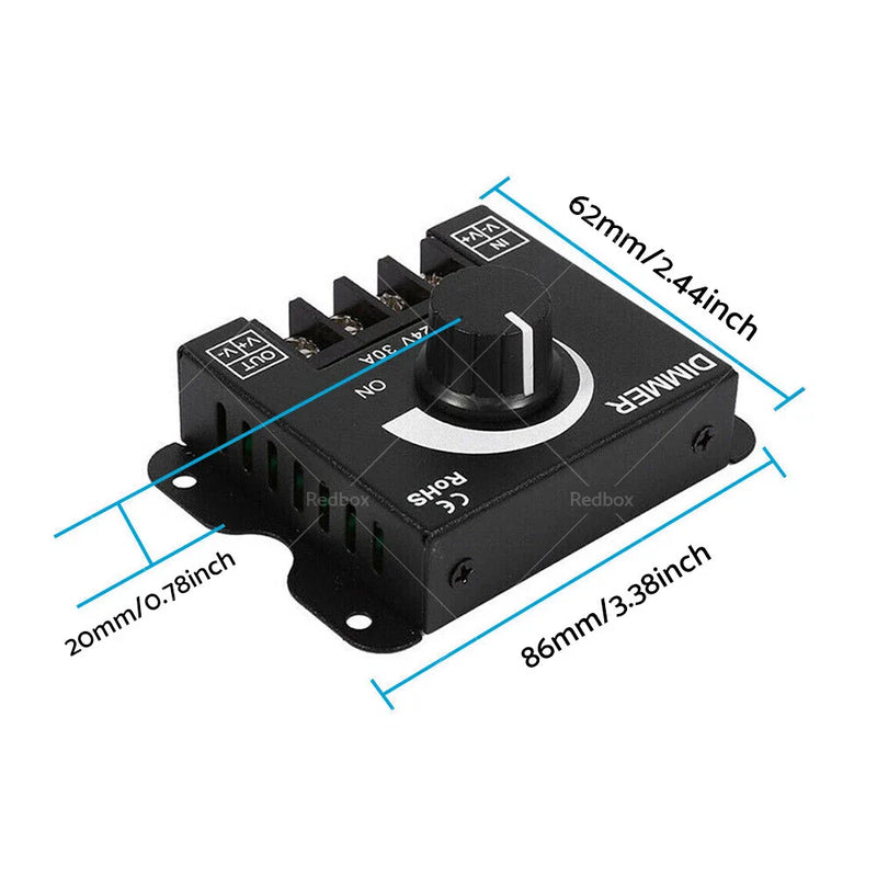 Various Models 12V-24V Metal LED Strip Light Dimmer Controller (N/A)