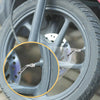 Car Motorcycle 4 Pcs Valve Stem Extenders Silver Tone