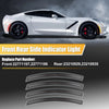 Chevy Corvette C7 4x Smoke Lens LED Side Marker Light Red Amber (2014-2019)