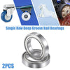 Car 2 x 30x47x9mm Single Row Deep Groove Ball Bearings Silver Tone