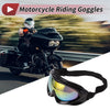 Motorcycle Riding Goggles Red Yellow Lens Black Frame PC TPU Cycling Sunglasses