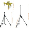 Lawn Care 360° Heavy-Duty Zinc Alloy Tripod Sprinkler