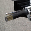 Motorcycle Pair 18mm Hand Grips End Plug Aluminum Alloy Bronze Tone