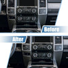 Ford F150 XLT (2015-2019) Silver Tone 4 x Air Conditioner Knob Ring Covers