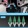 Universal Motorcycle License Plate Screws Cover 5.4 cm Green 4pcs