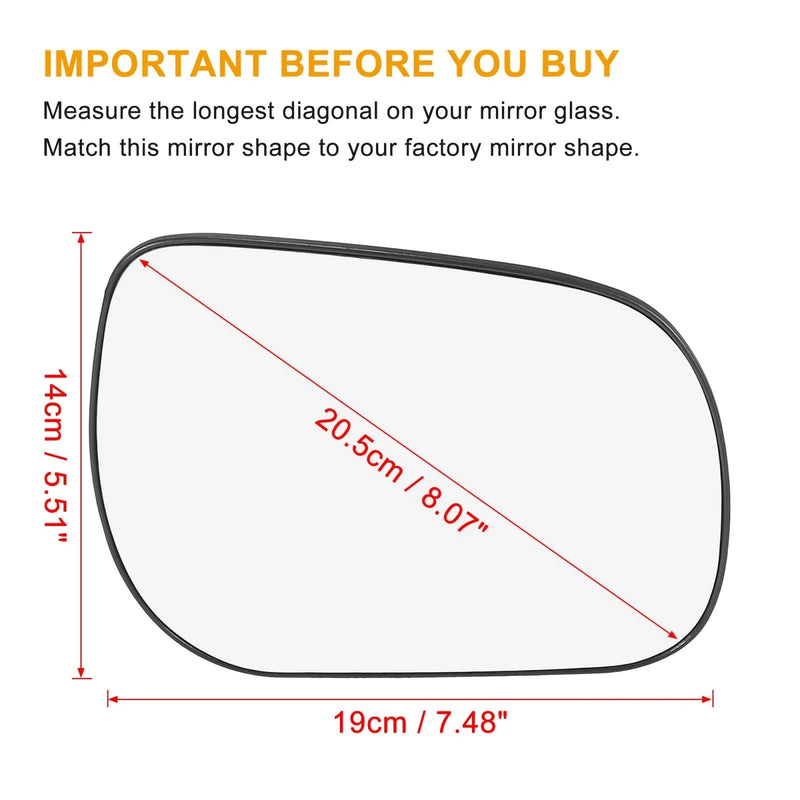 Toyota RAV4 Right Side Mirror Glass (2013-2018)