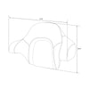 Harley Touring Street Road Glide Black Passenger Backrest Pad (14-24)