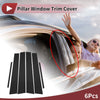 Toyota Corolla (2014-2018) Black 6 Pcs Car Door Window Trim