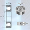 Car 10 Pcs 2x6x2.5mm Deep Groove Ball Bearing Double Metal Shield