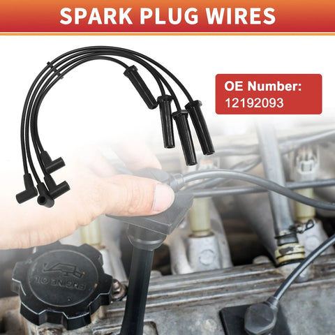 Chevrolet Cavalier L4 4 x Spark Plug Wire Ignition Coil Cables