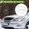 Lexus RX330 (2004-2009) Silver Tone Front Left Right Headlight Trim Bezel