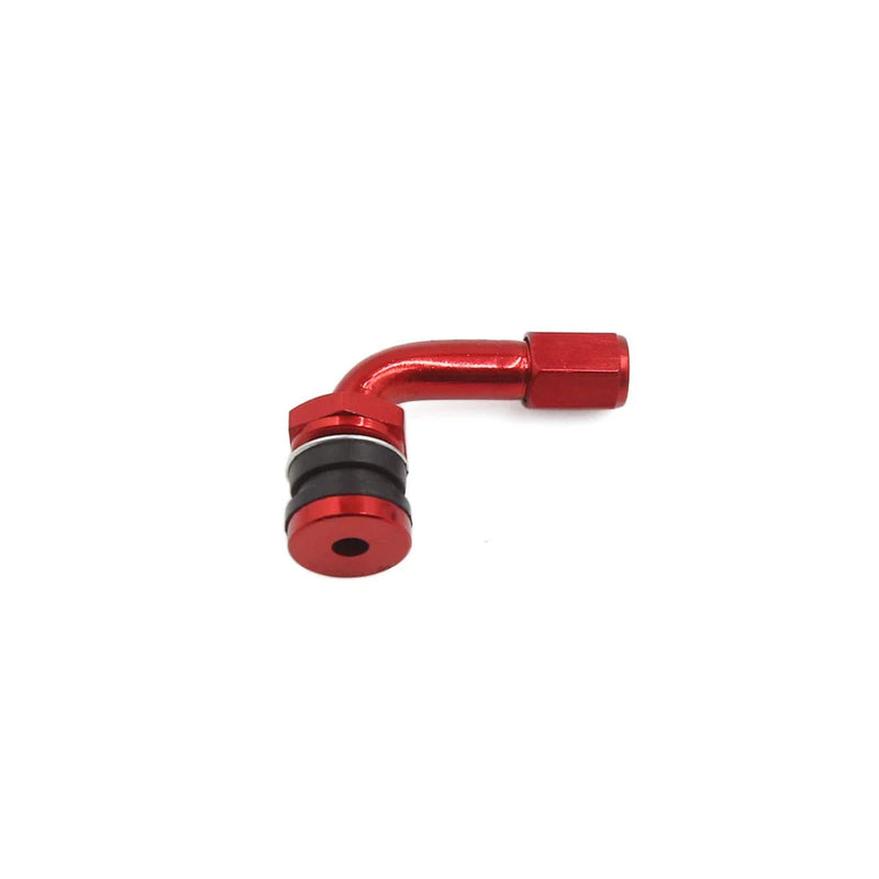 Motorcycle 90 Degree Anti-leakage Tubeless Tire Valve Stem Cap Adapter Red