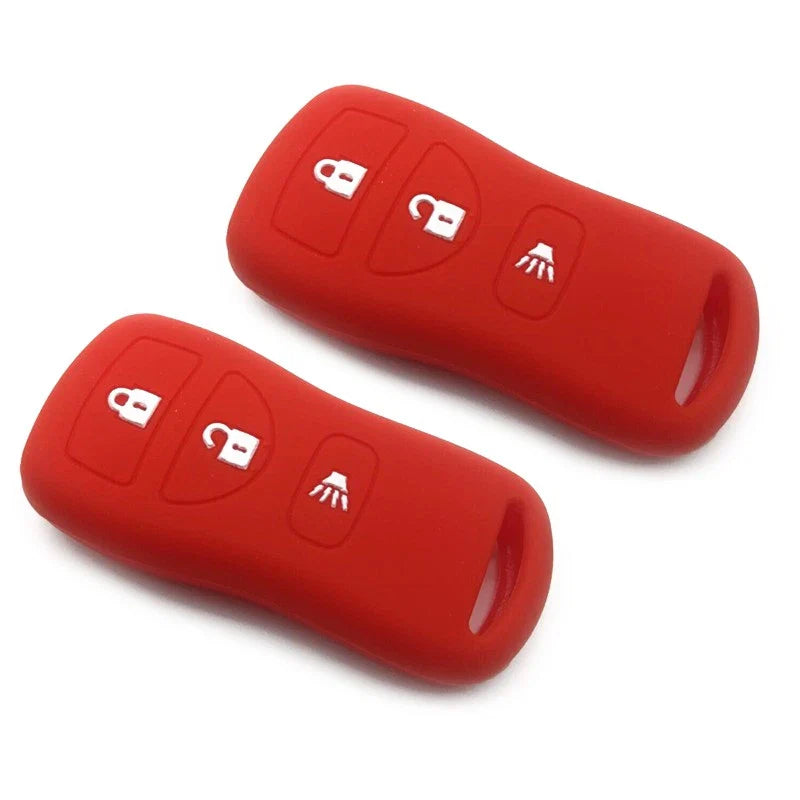 Nissan Xterra Pathfinder Frontier Red Silicone Remote Key Fob (2005-2015)