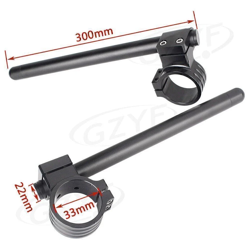 Motorcycle - Universal Gold 33mm Clip On Handlebar Fork Tubes