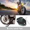 KAWASAKI Black Silver Tone 1 Set Aluminum Alloy Motorcycle Kickstand Pad